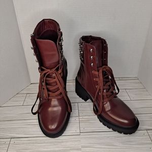 Red Heeled Boots, women's 10, Shein